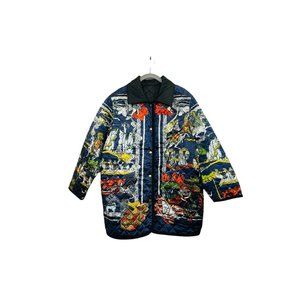 Loranzo Italy 100% Silk Quilt Jacket One Size RARE